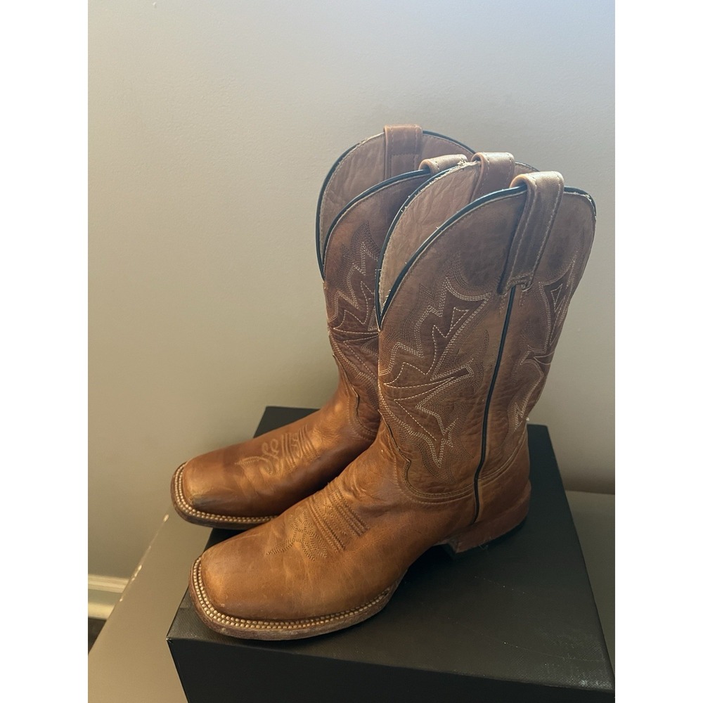 Vintage Stetson Boots Women's 8 Jessica Brown Square Toe Cowgirl Rodeo Handmade